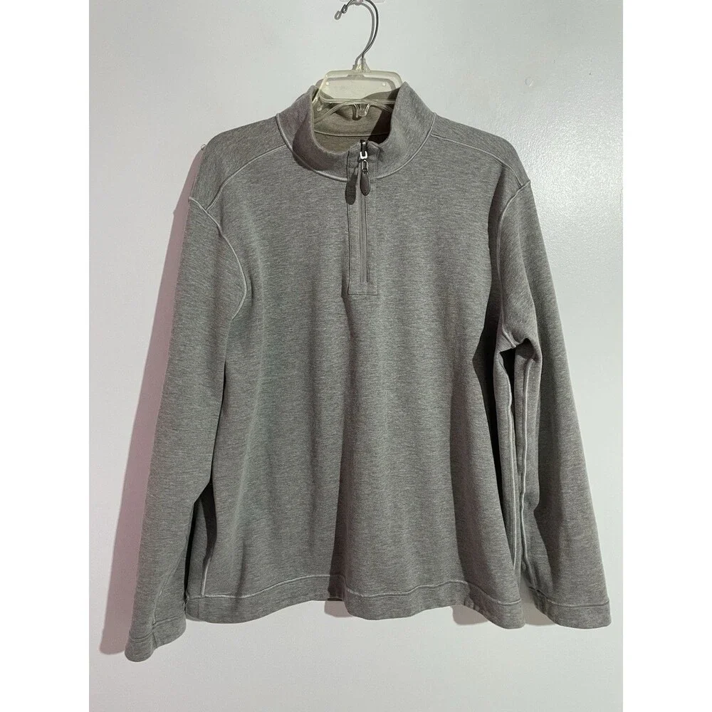 Johnston & Murphy Reversible Sweater XL Tan‎ Gray Outdoor Preppy Granpacore